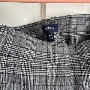 J. Crew Factory Pleated Plaid Trouser